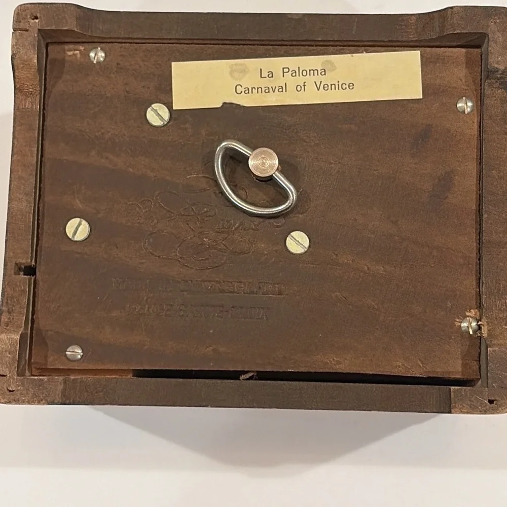 Reuge Sainte Croix Swiss Music Box Lucky Day 2 Tune La Paloma Carnaval of Venice